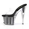 Pleaser - ADORE701G Mules à talons - Chaussures de pole dance - Noir/Transparent Product image